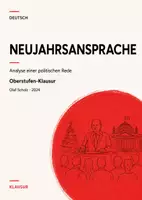 Vorschau - Arbeitsblätter - Deutsch-Klausur Oberstufe: Scholz’ Neujahrsansprache 2024 – Rhetorik & Sprache - Deckblatt
