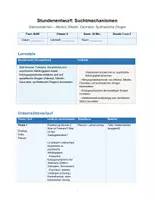 Vorschau - Stundenentwürfe - 3. Std Stationslernen Sucht & Drogen – Klasse 9 - Seite 1