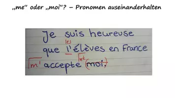 Vorschau - Arbeitsblätter - "me" oder "moi" - Objektpronomen, unverbundene Personalpronomen - Seite 1
