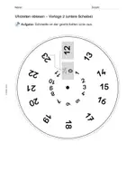 Vorschau - Mal- und Bastelvorlagen - Bastelvorlage: Analoge Lernuhr - Seite 2