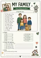 Vorschau - Arbeitsblätter - Englisch Leseverstehen: Family | 18 Lesetexte & Arbeitsblätter | Reading Comprehension Klasse 5–7 - Seite 3