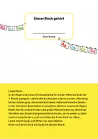 Vorschau - Arbeitsblätter - Lese-Rätselblock – In der Schule ist was los! Lesen lernen 1. Klasse - Seite 1