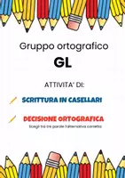 anteprima - Esercizi - Gruppo ortografico GL – Scrivi e scegli la forma corretta - Pagina di copertina