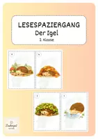 Vorschau - Arbeitsblätter - Lesespaziergang Igel - Deckblatt