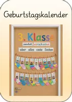 Vorschau - Mal- und Bastelvorlagen - Geburtstagskalender - coole Socken - Deckblatt