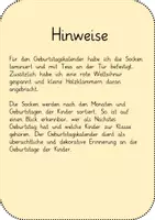 Vorschau - Mal- und Bastelvorlagen - Geburtstagskalender - coole Socken - Seite 1