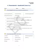 Vorschau - Arbeitsblätter - Übungen zu "Kurz und bündig" von A. Klein (Themenbereich-Gesellschaft) - Deckblatt
