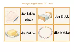 Vorschau - Stationenlernen - Spiel | Rechtschreibung Wörter mit Doppelkonsonanten TT - Seite 2