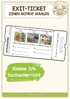 Vorschau - Arbeitsblätter - Exit-Ticket Notruf wählen - Deckblatt