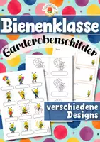 Vorschau - Mal- und Bastelvorlagen - Bienenklasse - Garderobenschilder (Klassentier) - Deckblatt