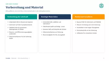 Vorschau - Stundenentwürfe - Mathe Unterrichtsvorbereitung Addition und Subtraktion - Seite 2