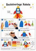 Vorschau - Mal- und Bastelvorlagen - Türschild, Rakete, Türplakat, Kunst - Seite 2