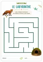 Aperçu - Feuilles d'exercices - 150 labyrinthes progressifs – Les animaux de la forêt – Pack complet Maternelle PS, MS et GS - Page 3