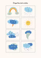 Aperçu - Affichage - Étiquettes Météo Affichage Classe - Page de couverture