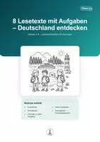Vorschau - Arbeitsblätter - Deutschland entdecken – 8 Lesetexte mit Aufgaben | Klasse 3–4 - Deckblatt