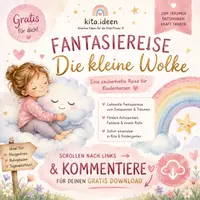 Vorschau - Bildkarten - Fantasiereise „Die kleine Wolke“ – Entspannungsgeschichte für Kita, Kindergarten & Vorschule - Deckblatt