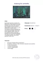 Vorschau - Mal- und Bastelvorlagen - Kunst Winter, Nordlichter malen, Grundschule - Seite 3