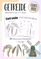 Vorschau - Unterrichtsreihen - Getreide - Arbeitsblätter für die 3./.4. Klasse (+DAZ) - Deckblatt