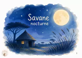 Aperçu - Préparation de séance / Séance complète - KAMISHIBAI - SAVANE NOCTURNE - Page de couverture