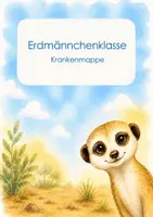 Vorschau - Bildkarten - Erdmännchenklasse - Schilder Krankenmappe / Erdmännchenpost - Deckblatt