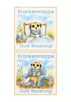 Vorschau - Bildkarten - Erdmännchenklasse - Schilder Krankenmappe / Erdmännchenpost - Seite 1