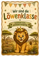 Vorschau - Poster - Klassenposter - Klassentier Löwe - Löwenklasse - Seite 1