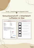 Vorschau - Arbeitsblätter - "Übung Aggregatzustände" - Experiment mit begleitendem Arbeitsblatt - Deckblatt