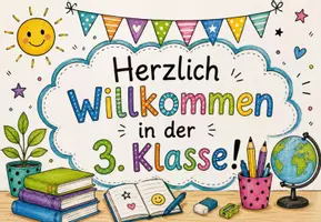 Vorschau - Präsentationen/Tafelbilder - Schulstart Willkommen - Digitale Tafelbilder Klasse 1-4 - Seite 2