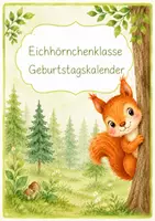 Vorschau - Poster - Eichhörnchenklasse - Geburtstagskalender - Deckblatt