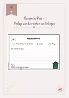 Vorschau - Aufgabenkarten - Klassenrat-Post - Vorlage zum Einreichen von Anliegen - Deckblatt