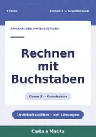 Vorschau - Arbeitsblätter - Rechnen mit Buchstaben — Klasse 3 - Deckblatt