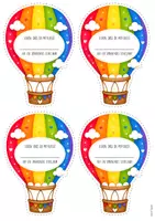 Vorschau - Anderer Materialtyp - Willkommensgruß Heißluftballon mit Bleistift – Geschenk zum Schulstart & zur Einschulung - Seite 1