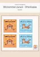 Vorschau - Bildkarten - Willkommen zurück Kärtchen Otterklasse - Deckblatt