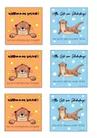 Vorschau - Bildkarten - Willkommen zurück Kärtchen Otterklasse - Seite 1