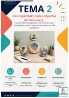 Vista previa - Para docentes: organización, planificación y formación - Tema2_Orientació Educativa_Les capacitats com a objectiu de l'educació - tema, infografia i quizz - Portada