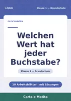 Vorschau - Arbeitsblätter - Welchen Wert hat jeder Buchstabe? — Klasse 1 - Deckblatt