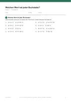 Vorschau - Arbeitsblätter - Welchen Wert hat jeder Buchstabe? — Klasse 1 - Seite 3