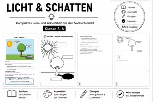 Vorschau - Arbeitsblätter - Licht & Schatten – Mein Lern‑ und Arbeitsheft (DaF/DaZ, Grundschule) - Deckblatt