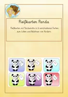 Vorschau - Bildkarten - Fleißkarten mit Panda für die Grundschule - Deckblatt