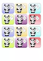 Vorschau - Bildkarten - Fleißkarten mit Panda für die Grundschule - Seite 2