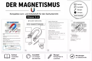 Vorschau - Arbeitsblätter - Der Magnetismus – Lern- und Arbeitsheft (DaF/DaZ, Grundschule) - Deckblatt