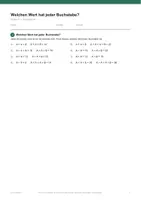 Vorschau - Arbeitsblätter - Welchen Wert hat jeder Buchstabe? — Klasse 2 - Seite 3