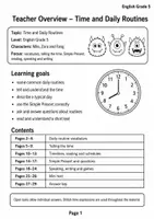Vorschau - Arbeitsblätter - Daily Routines Englisch Klasse 5 - Seite 1