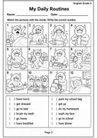 Vorschau - Arbeitsblätter - Daily Routines Englisch Klasse 5 - Seite 2