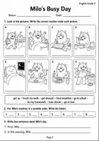 Vorschau - Arbeitsblätter - Daily Routines Englisch Klasse 5 - Seite 3