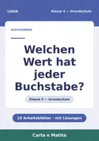 Vorschau - Arbeitsblätter - Welchen Wert hat jeder Buchstabe? — Klasse 4 - Deckblatt