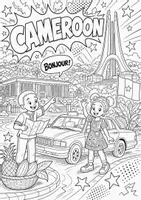 Vorschau - Mal- und Bastelvorlagen - Kamerun MEGABUNDLE - Wissenskartei, Lückentext, Steckbrief, Quizkarten, Suchsel, Pop Art Malvorlagen - Seite 2