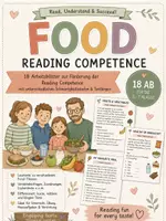 Vorschau - Arbeitsblätter - Englisch Leseverstehen: Food | 18 Lesetexte & Arbeitsblätter | Reading Comprehension Klasse 5–7 - Deckblatt