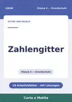 Vorschau - Arbeitsblätter - Zahlengitter Klasse 4 — 10 Arbeitsblätter - Deckblatt