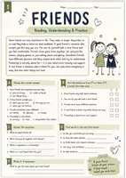 Vorschau - Arbeitsblätter - Englisch Leseverstehen: Friends & Friendship | 18 Lesetexte mit Aufgaben | Reading Comprehension Klasse 5–7 - Seite 1